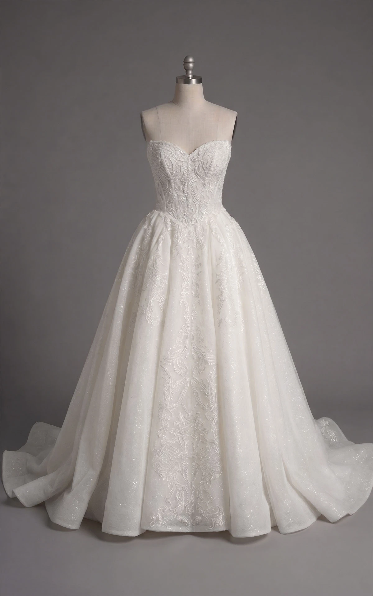 ml1903 Ball-Brautkleid im Prinzessinnenstil mit funkelndem Tüll und Herzausschnitt  by Martina Liana