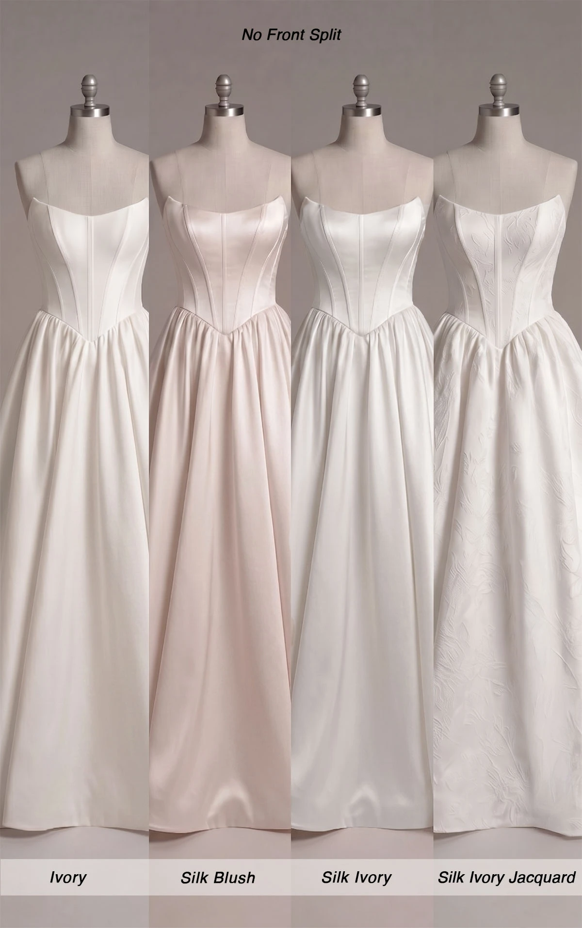 ml1962 Trägerloses Brautkleid mit vollem Rock und Cat-Eye-Ausschnitt  by Martina Liana