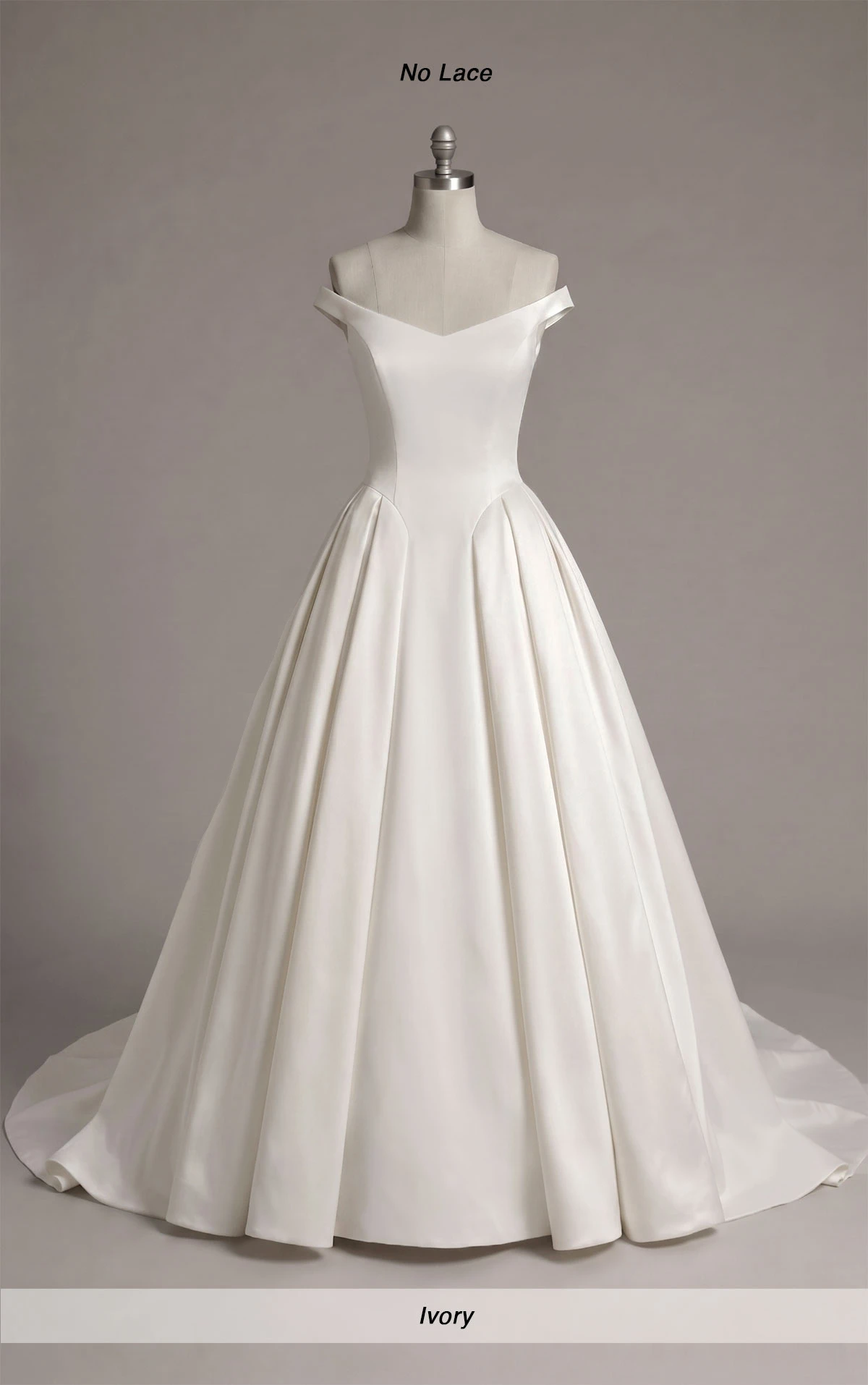 ml1989 Schulterfreies Ball-Brautkleid aus Spitze mit Trägern und Schnürung am Rücken  by Martina Liana