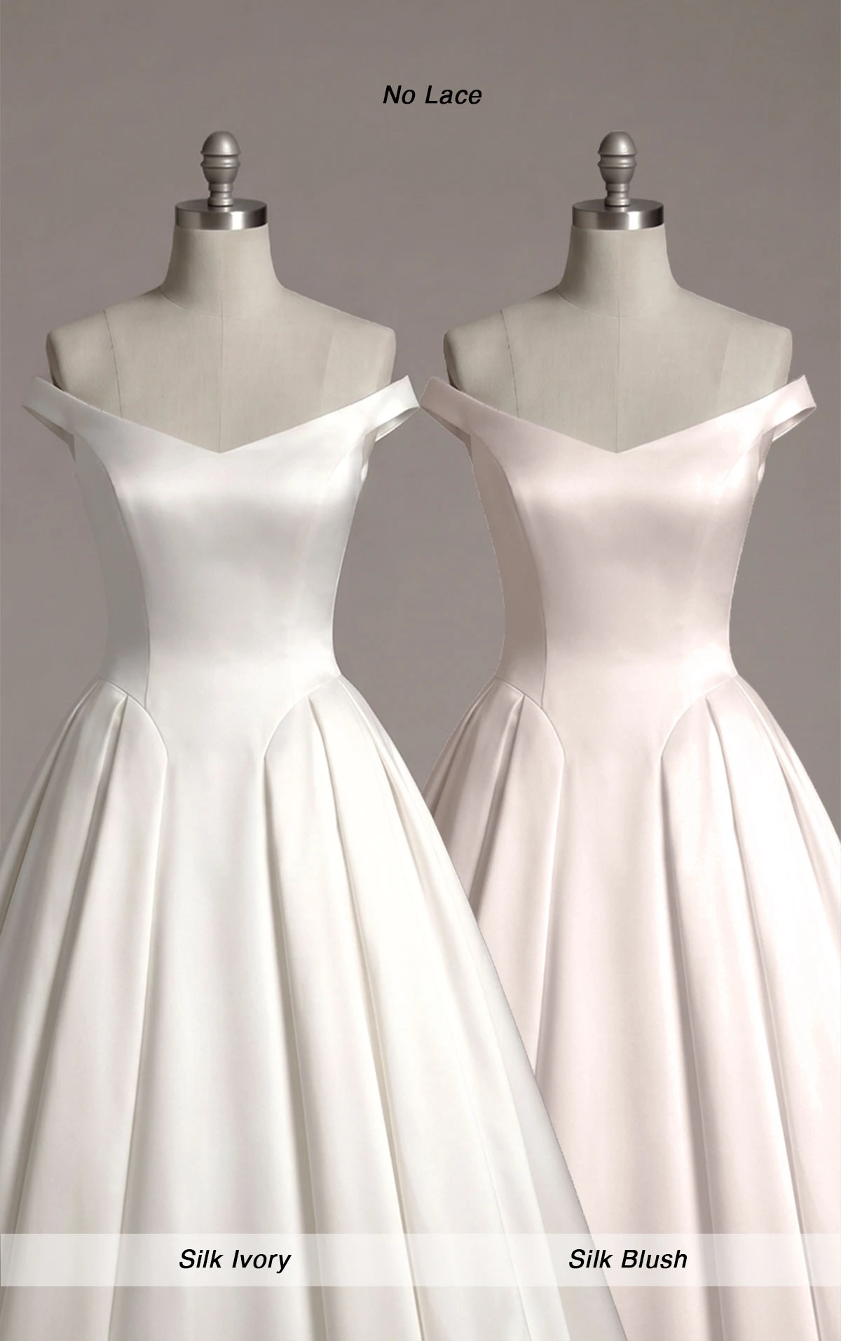 ml1989 Schulterfreies Ball-Brautkleid aus Spitze mit Trägern und Schnürung am Rücken  by Martina Liana