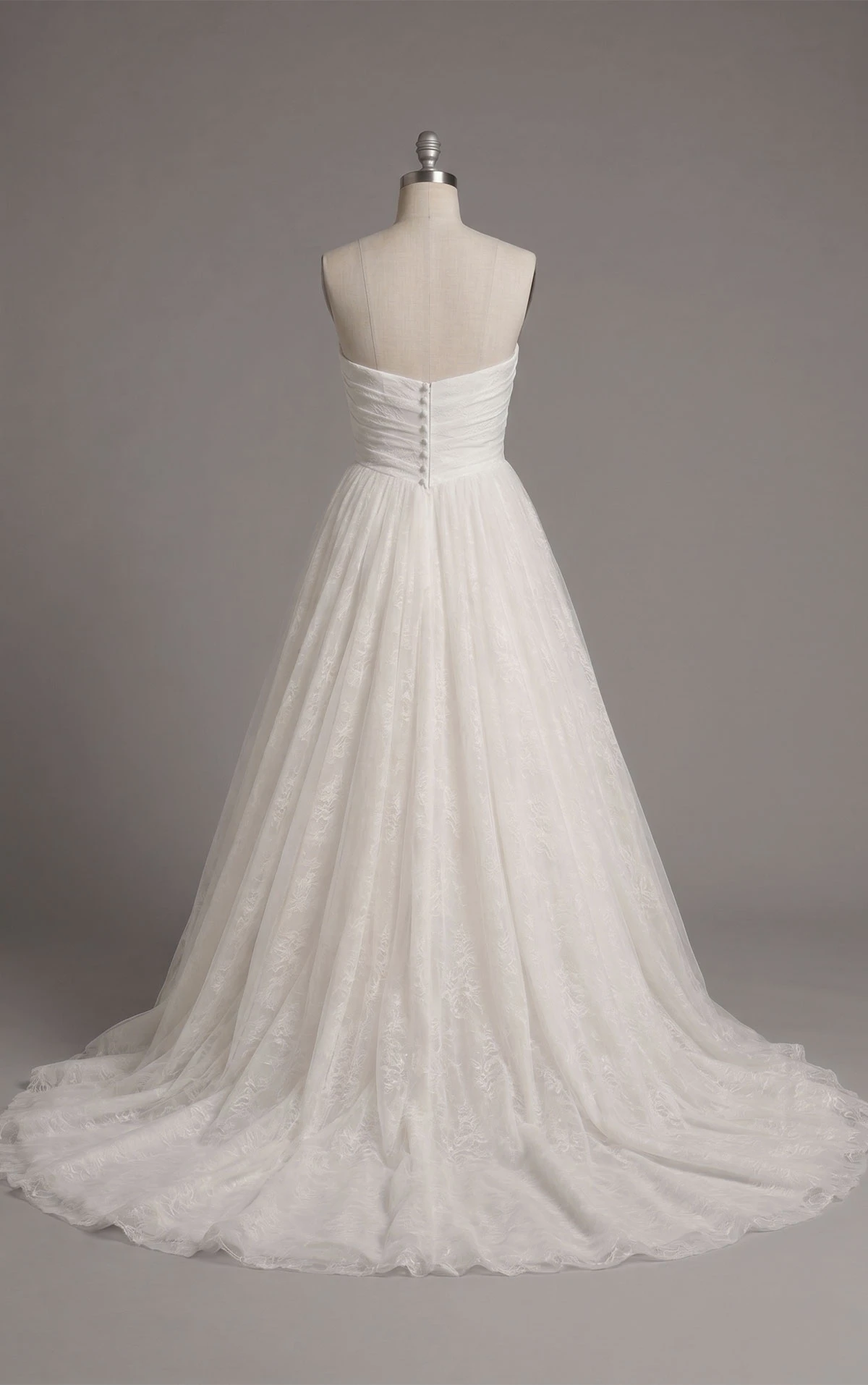 sy8087 Chic Strapless Tulle Bridal Gown with Delicate Ruching  by Stella York