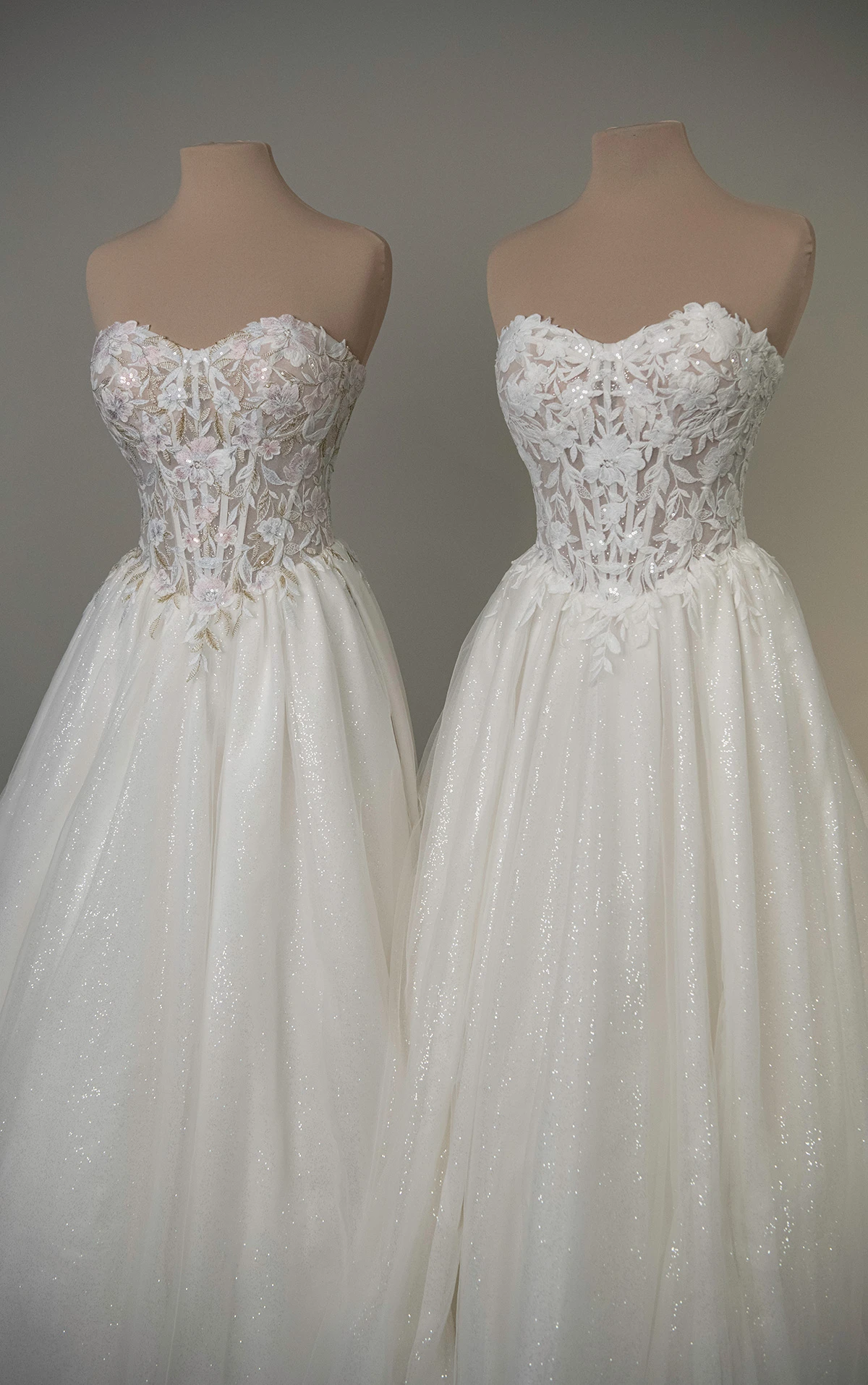 sy8181 Lace Ballgown Wedding Dress with Strapless Sheer Bodice and Cutouts  by Stella York