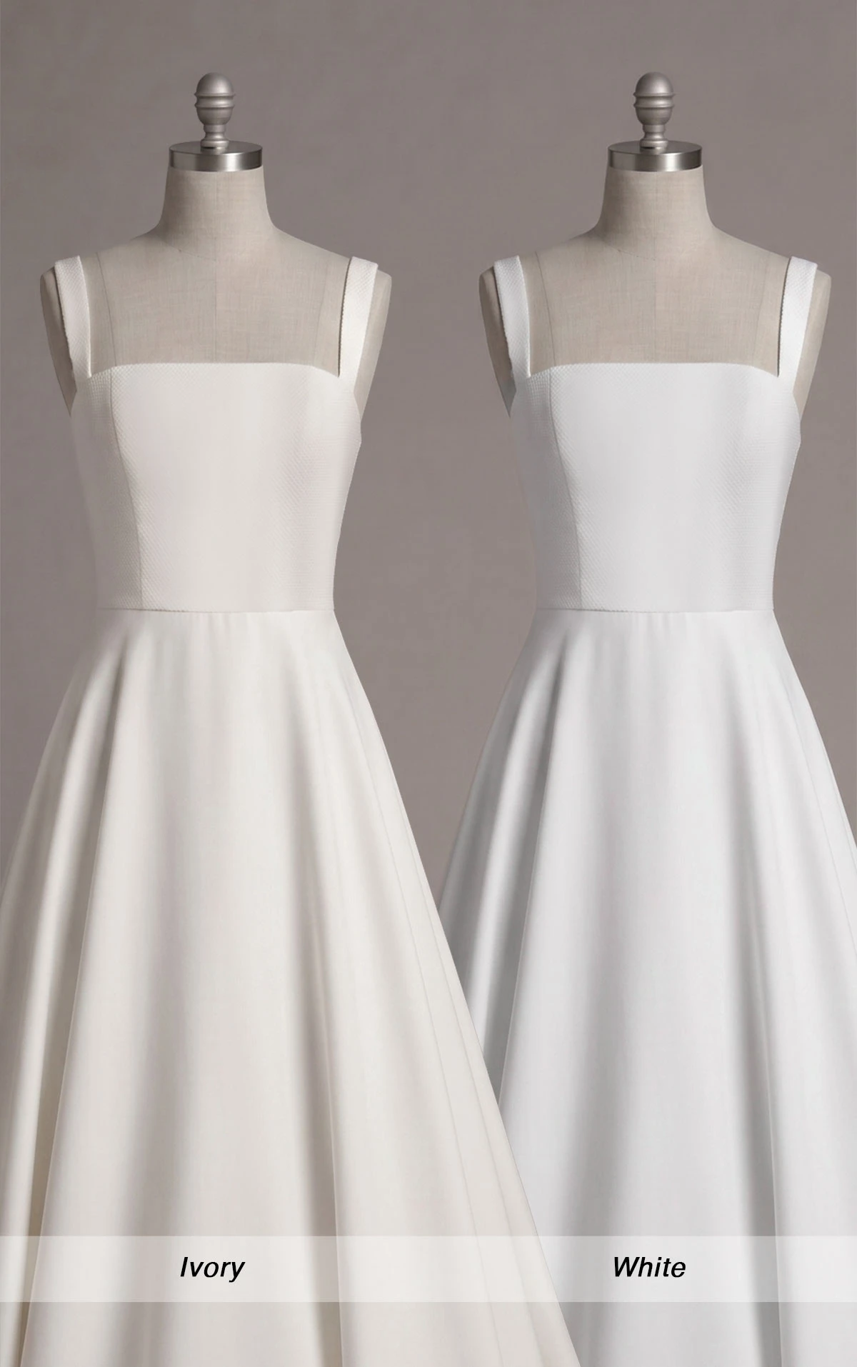 sy8217 A-Line Mikado Wedding Dress with Detachable Straps and Floral Detail by Stella York