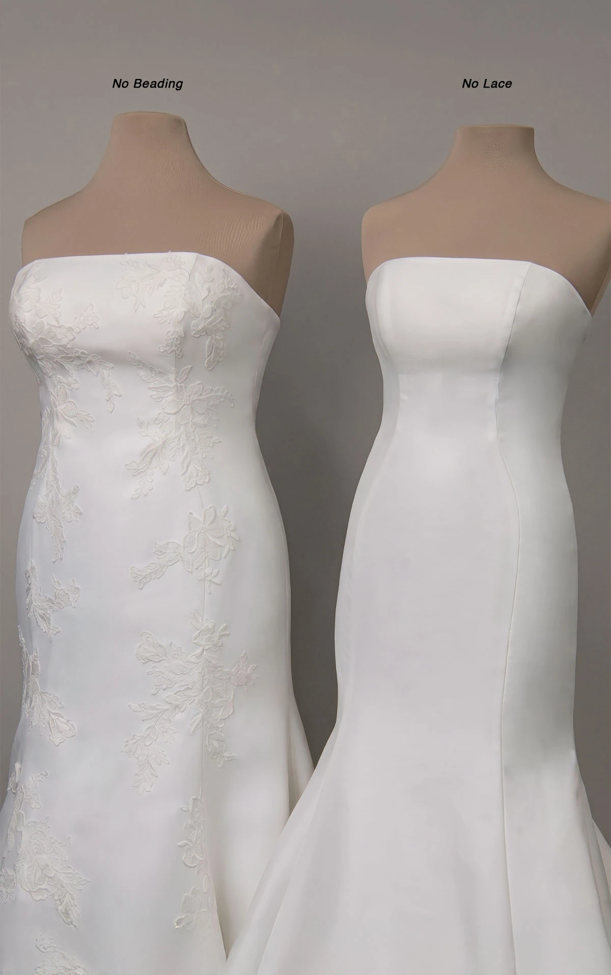 sy8251 Strapless Mikado Mermaid Wedding Gown with Lace Details by Stella York