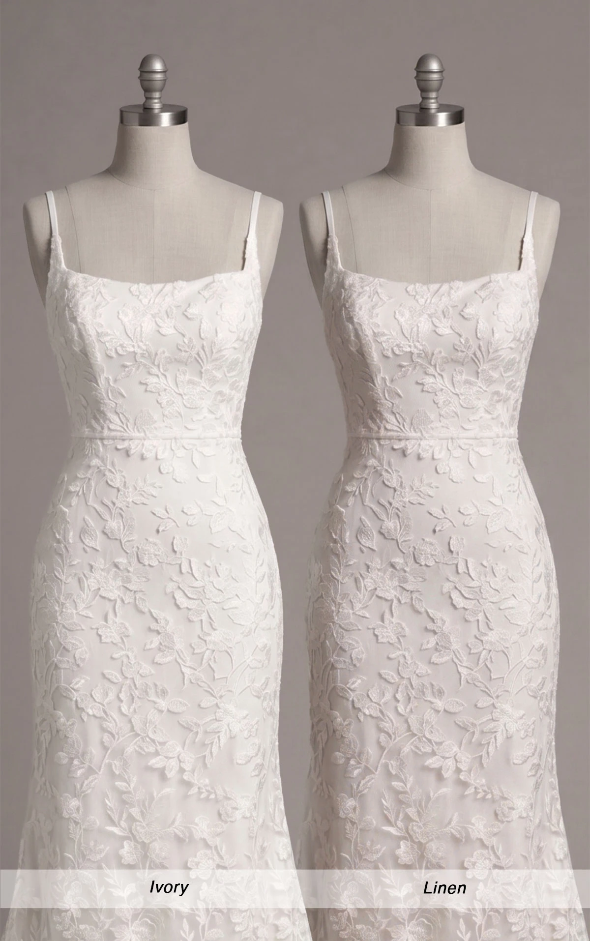 sy8253 Brautkleid mit Rundhalsausschnitt, Cutouts und blätterartiger Spitze  by Stella York