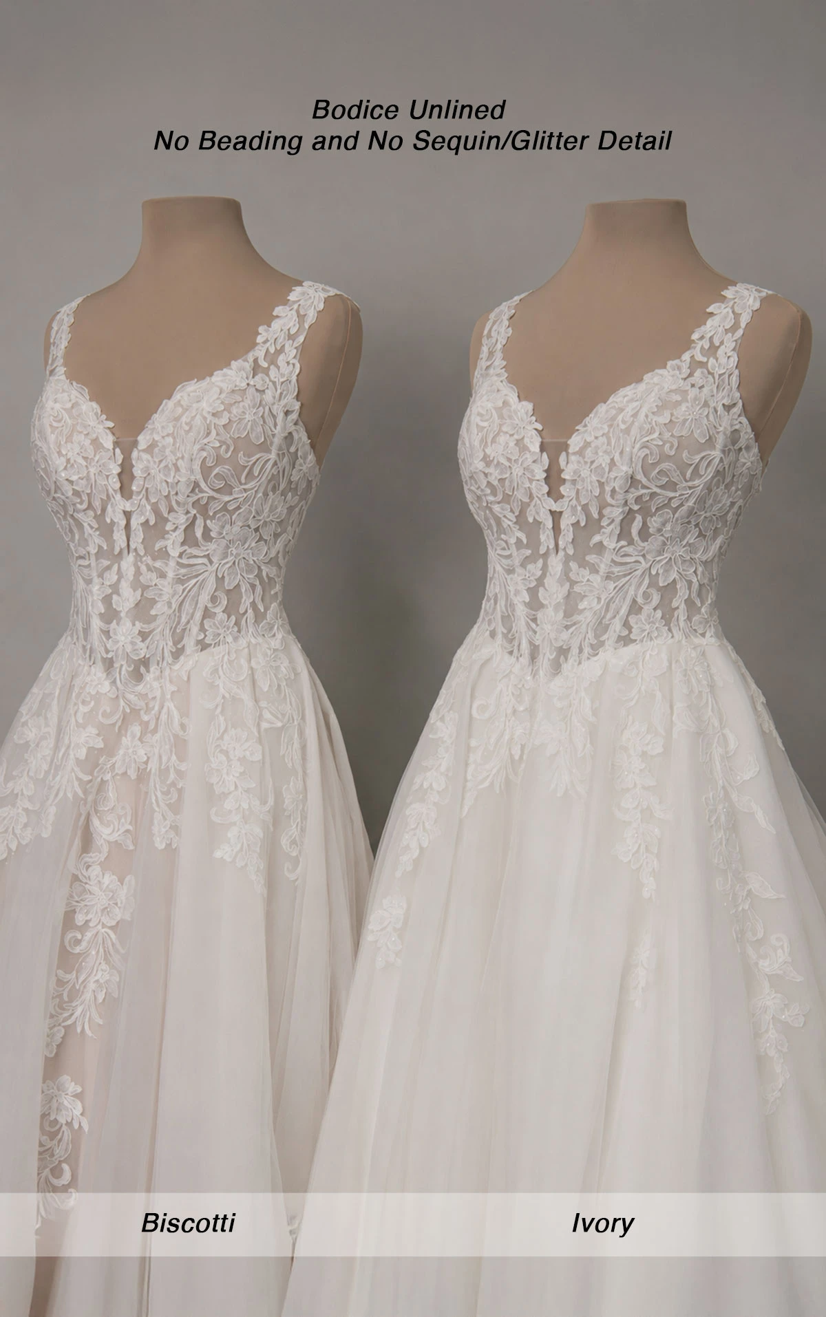 sy8314 Sparkle Tulle and Lace A-Line Wedding Gown with Corset Bodice and Plunge V-Neckline by Stella York