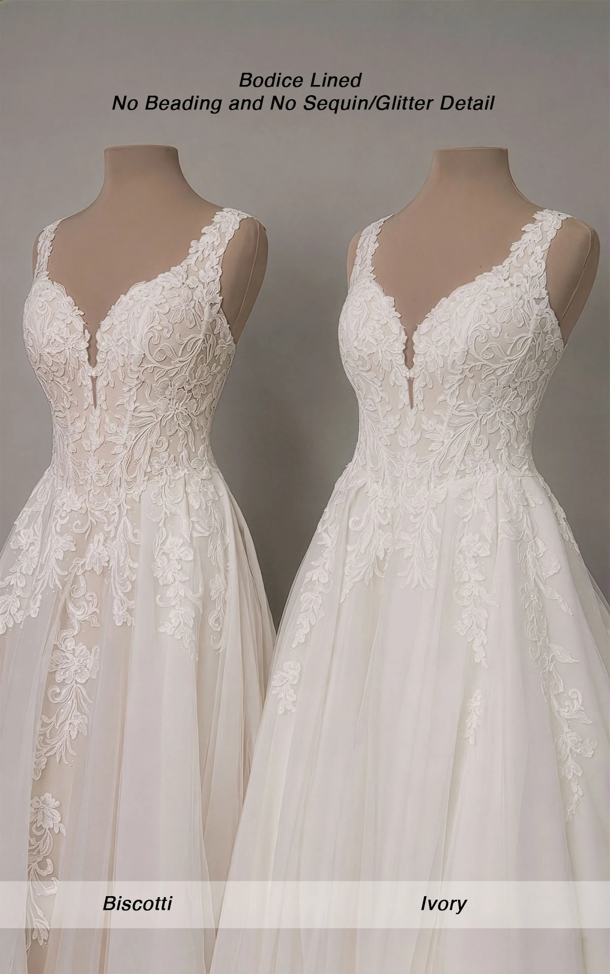 sy8314 Sparkle Tulle and Lace A-Line Wedding Gown with Corset Bodice and Plunge V-Neckline by Stella York