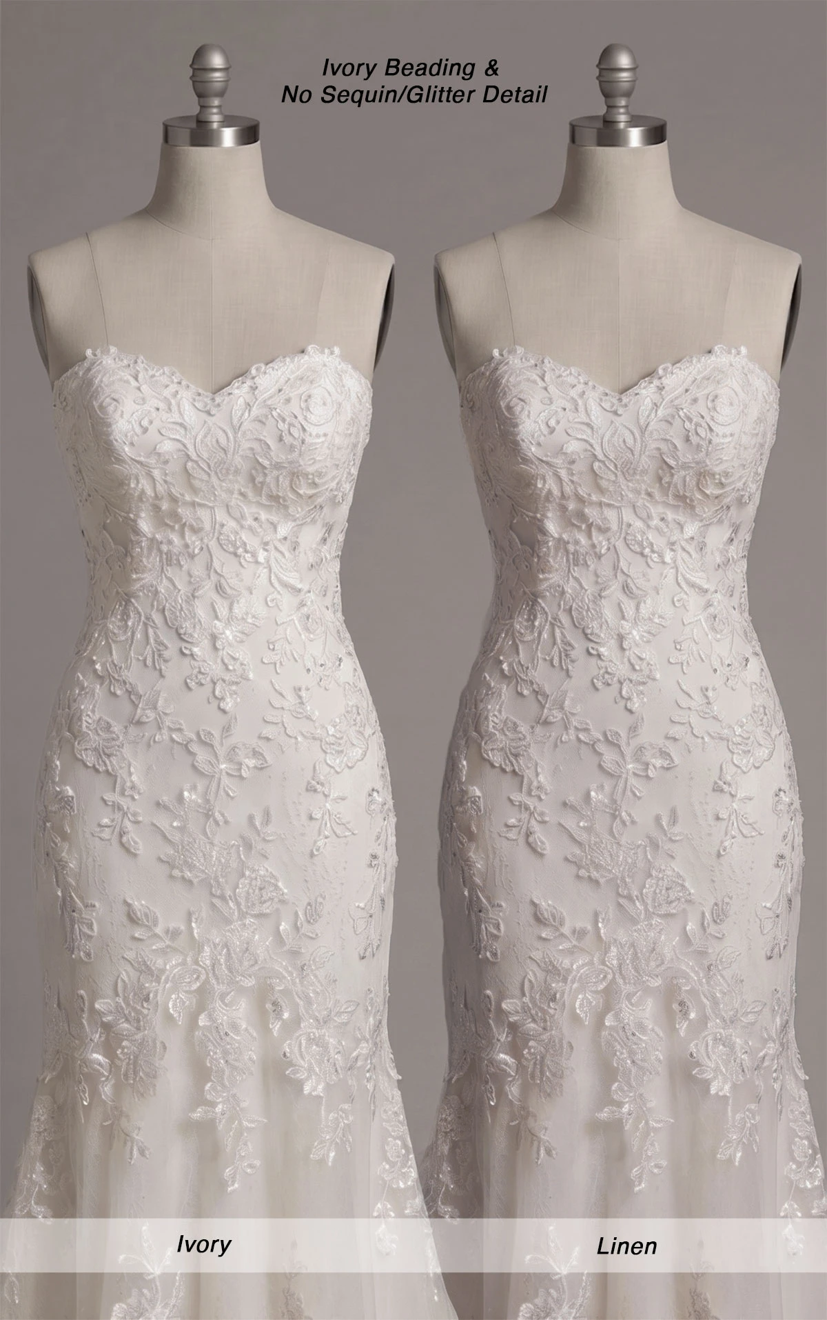 sy8332 Shimmering Lace and Tulle Trumpet Wedding Gown with Sequin Floral Appliqués by Stella York