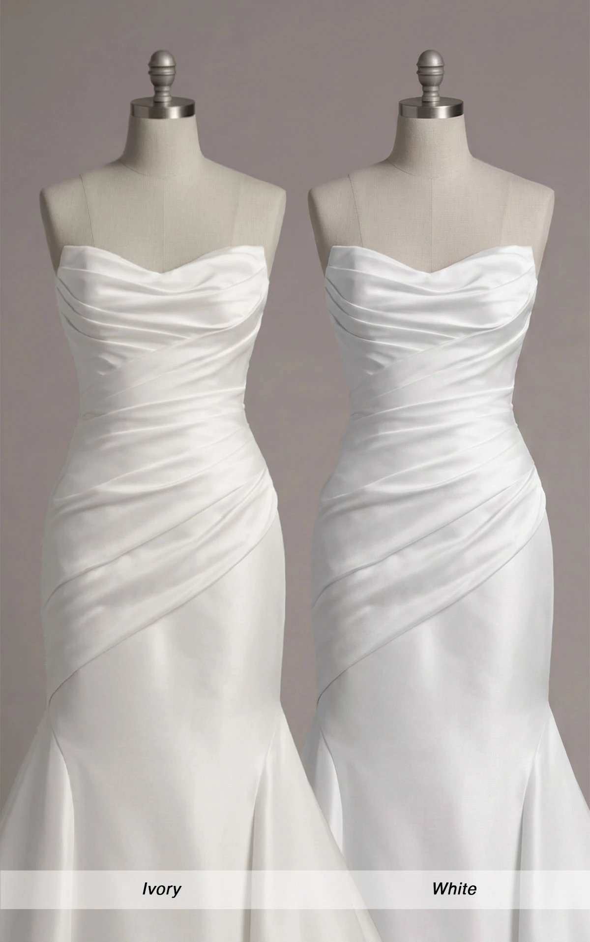 sy8346 Minimalist Mikado Wedding Dress with Ruched Bodice and Flared Skirt  by Stella York